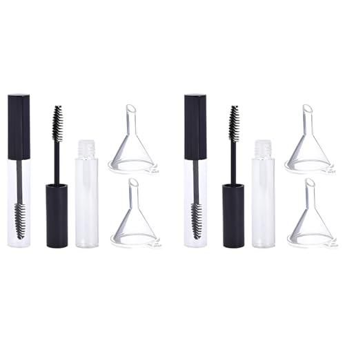 MAYCREATE® 10ml Empty Mascara Tube Wand Container Bottle for Castor Oil Brush Kit Combo with Funnels Mascara Eyeliner For Women Travel (Including 2 Mascara Tubes 2 Funnels) 2 PCS MAYCREATE® 10ml Empty Mascara Tube Wand Container Bottle for Castor Oil Brush Kit Combo with Funnels Mascara Eyeliner For Women Travel (Including 2 Mascara Tubes 2 Funnels) 2 PCS